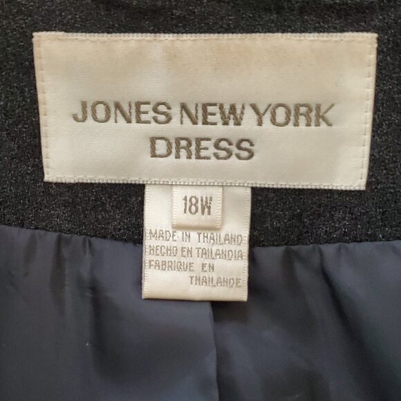 Jones New York Dress Women's Black/Gray Wool Jacket SZ 18W - Picture 4 of 8